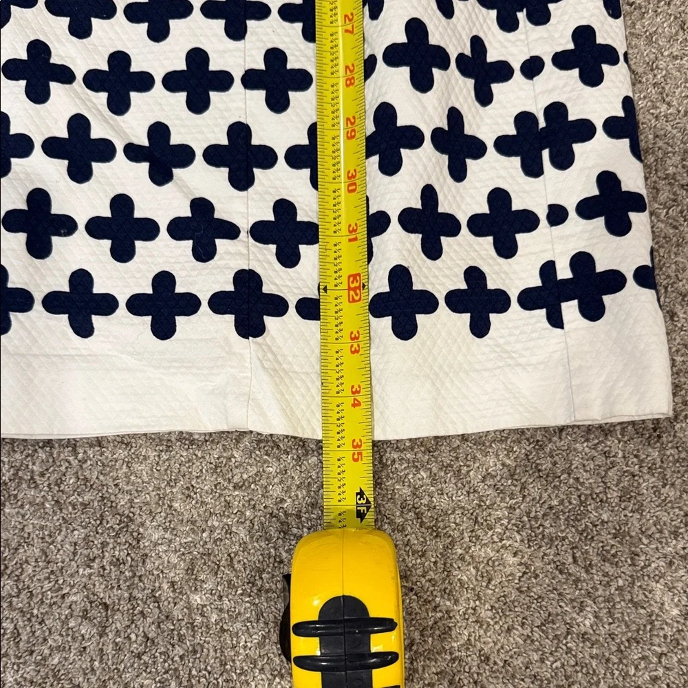 Boden Chic Navy and White Patterned Mini Dress 4R - Picture 2 of 6